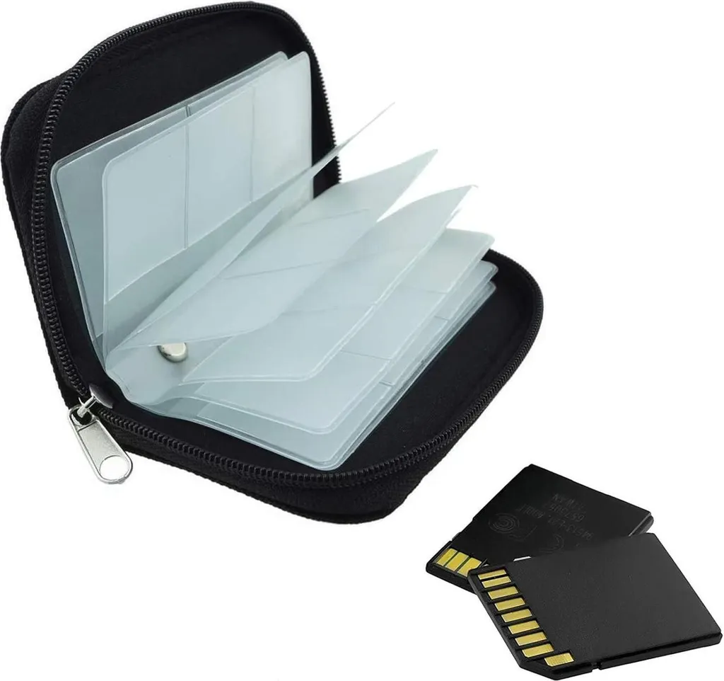 Pochette de protection 22 slots pour cartes SD et Micro SD microfibre - 2