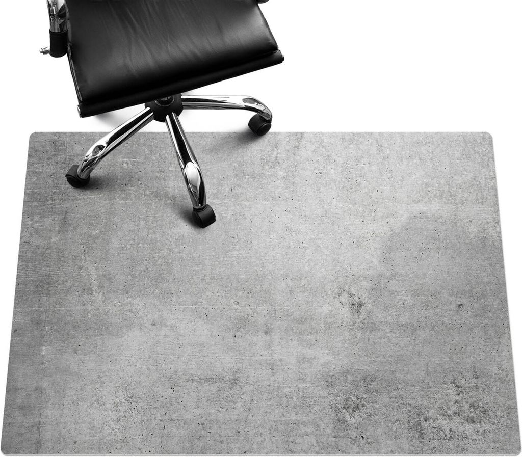 Betonstruktur – Bodenschutzmatte – Rutschfest – Schutzmatte für Büro – Vinylmatte – Stuhlunterlage – 140 x 100 cm