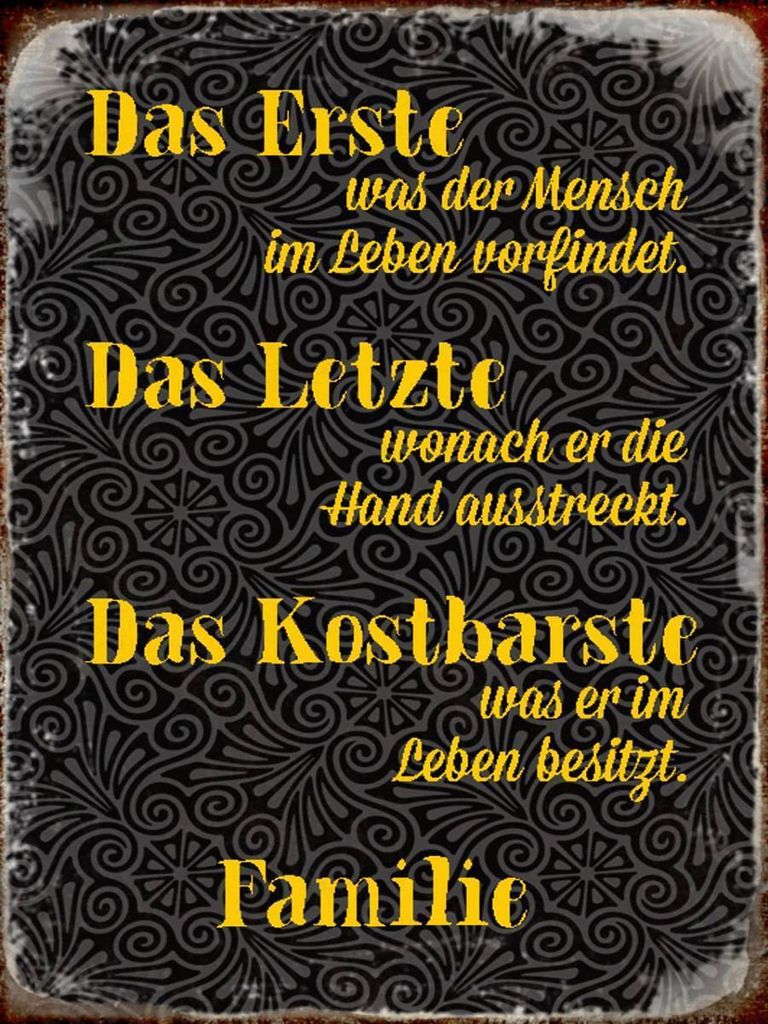 vianmo Holzschild 40x30 cm Familie erste letzte kostbarste