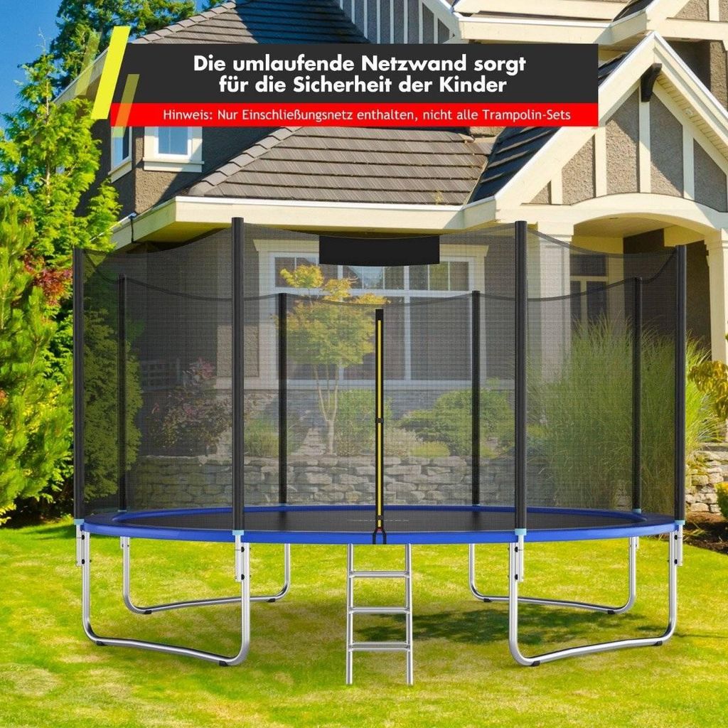 Bezpečnostní síť na trampolínu 427 cm, vhodná pro 8 tyčí, Obrázek produktu 