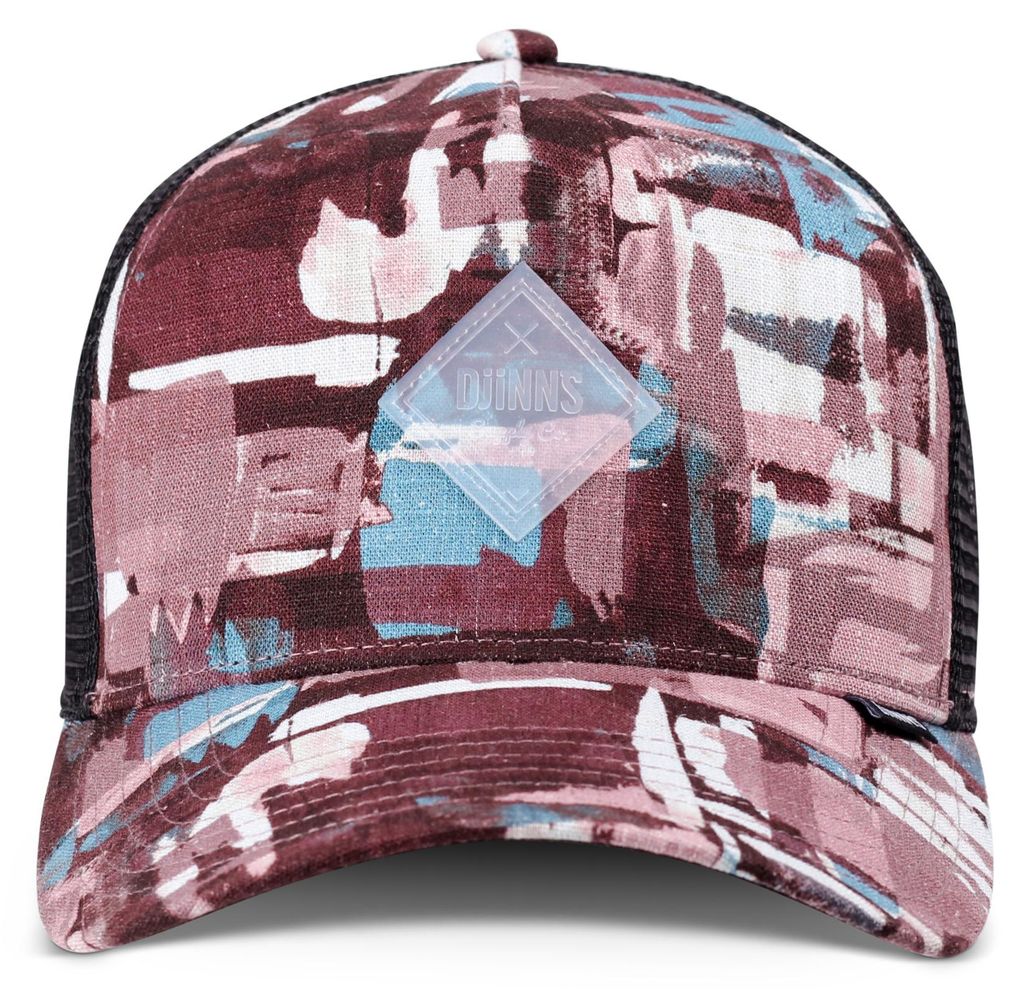 DJINNS Trucker Cap HFT PatternAbstrackt blue/wine