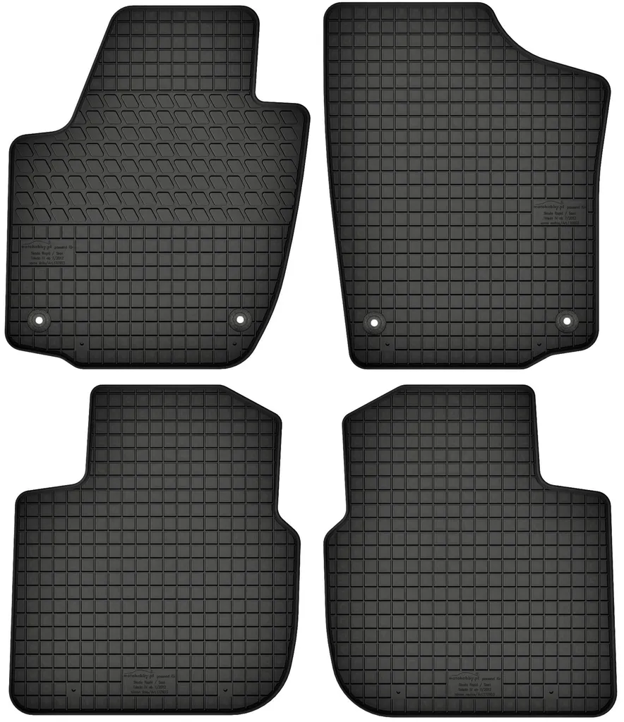 Set Tappetini Auto Gomma Seat Toledo IV 2012-2018 Alta Resistenza
