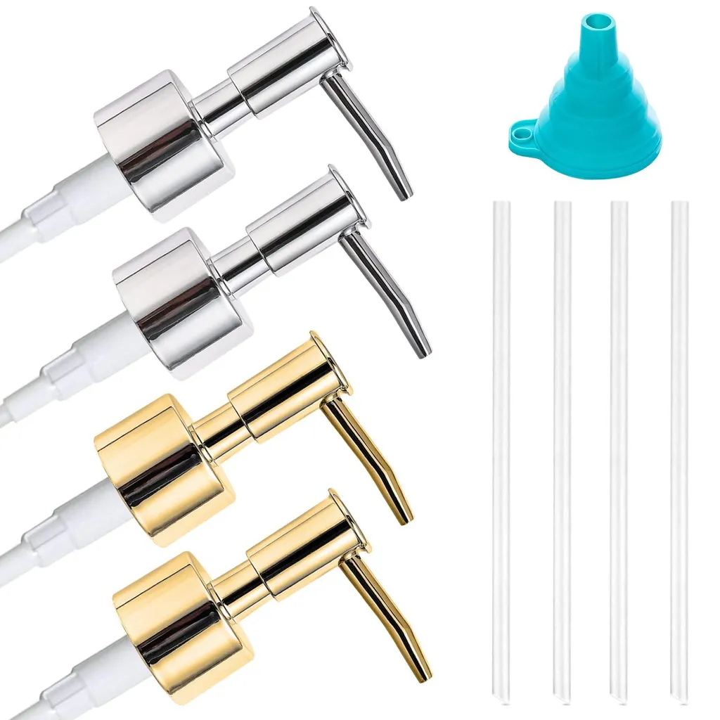 Kit 4 Pompes pour Flacons de Savon Personnalisables - Finition Or Or