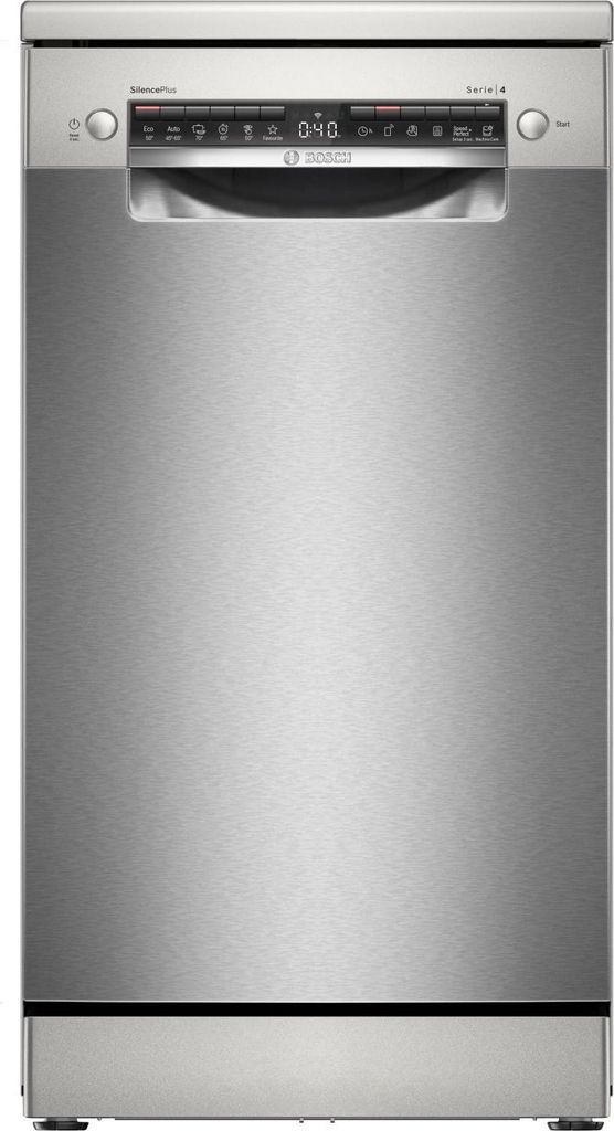 Bosch Serie 4 SPS4EMI24E, Freistehend, Single (45 cm breit), Edelstahl, Silber, Tasten, 1,75 m