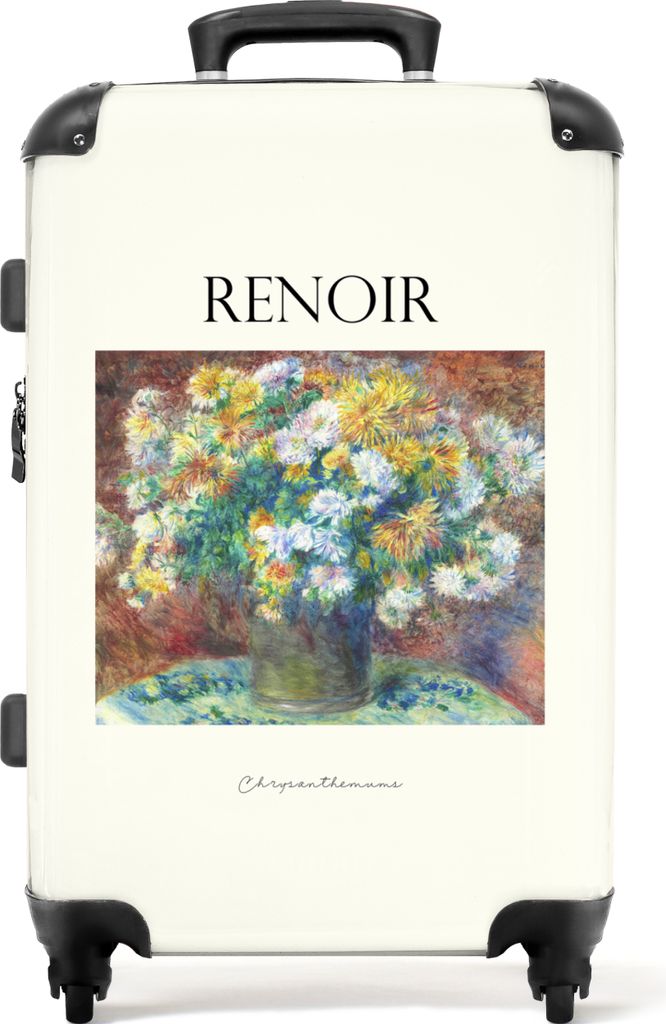 NoBoringSuitcases.com Großer Koffer - Kunst - Renoir - Natur - Blumen - Alte Meister - Kombinationsschloss TSA - Hartschalen Trolley 4 Rollen - ...