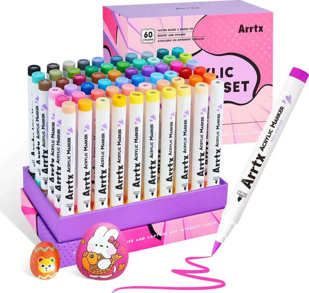 Marqueurs de Dessin 60 Couleurs Sans Odeur et Imperméables Série 60B - 2