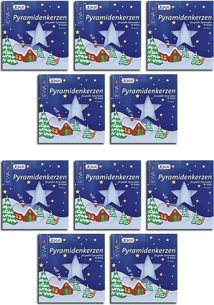 Pyramidová svíčka 18 bílá 18x105mm Obrázek produktu 6