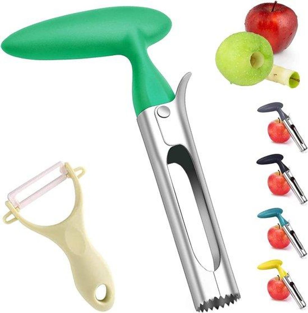 Apfelpresse - Edelstahl - Ergonomische Handgriff - Grün