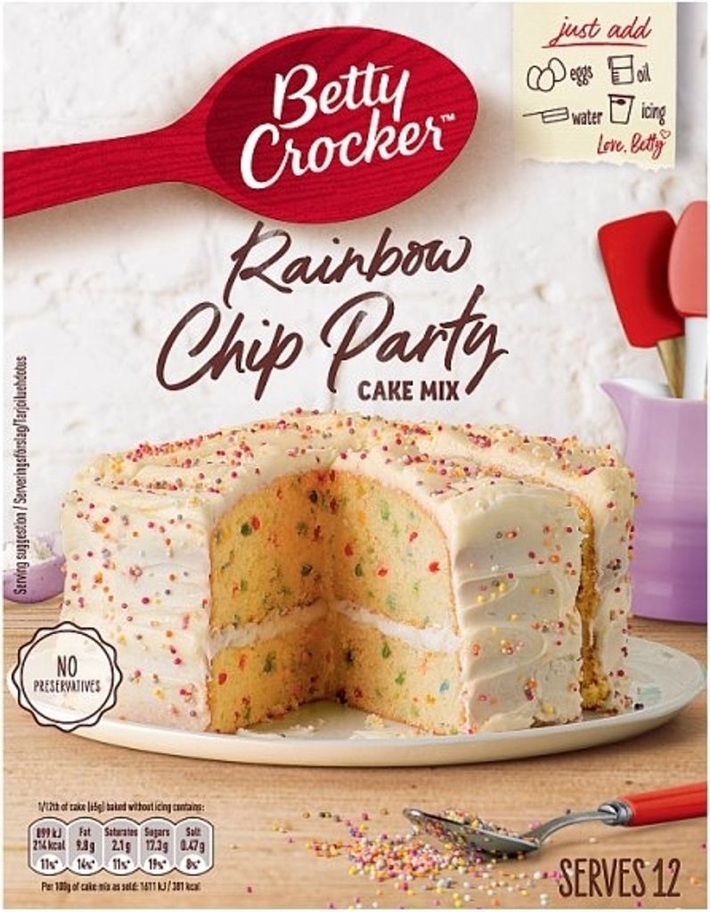 Betty Crocker Cake Mix Rainbow Chip Party (6 x 425g)