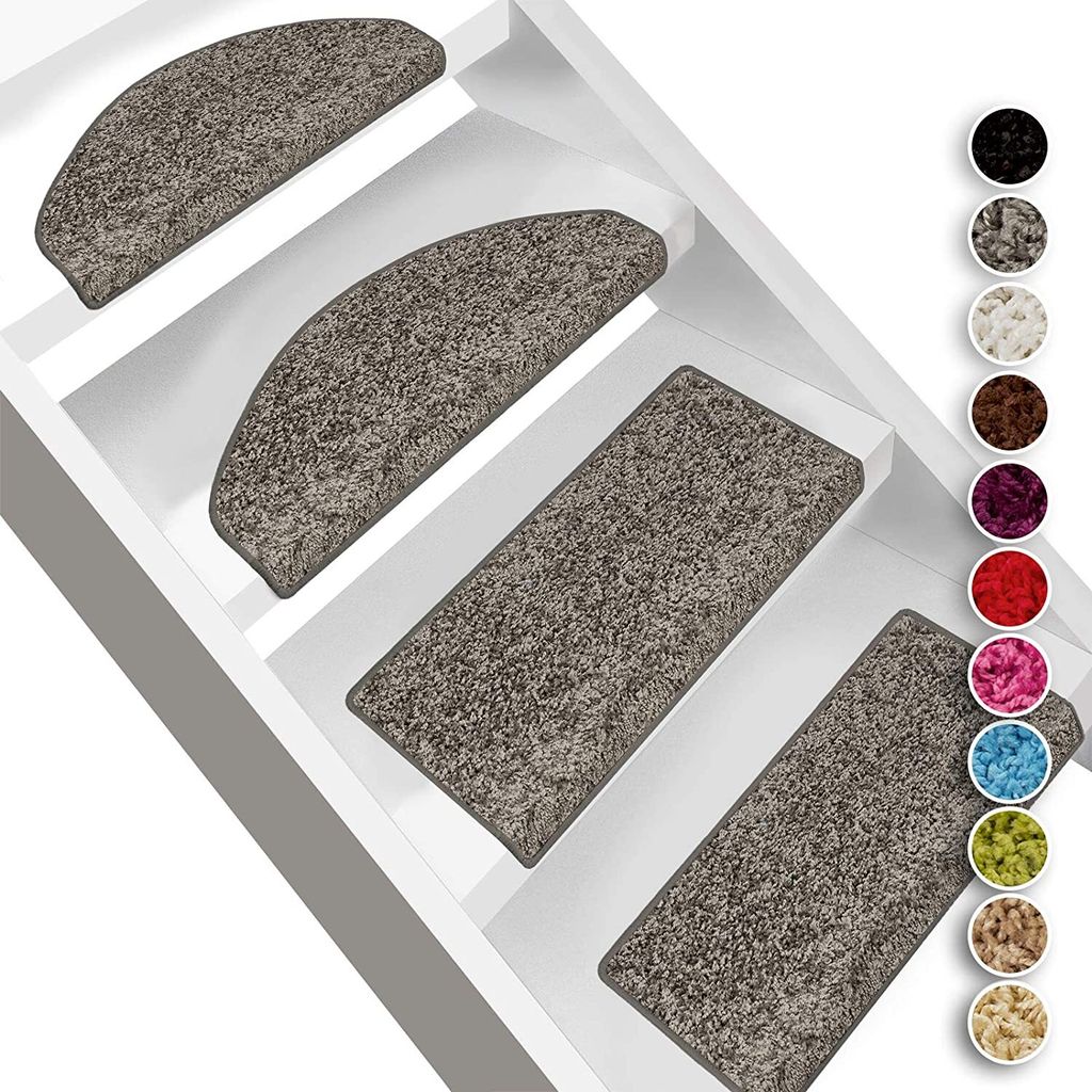 Tapis de sol Shaggy Sphinx demi-rond 23,5 x 65 cm gris Image du produit 