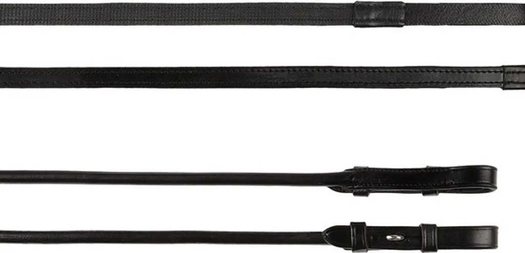 Rênes de Bride en Cuir Rond avec Grip Antidérapant Noir PS of Sweden