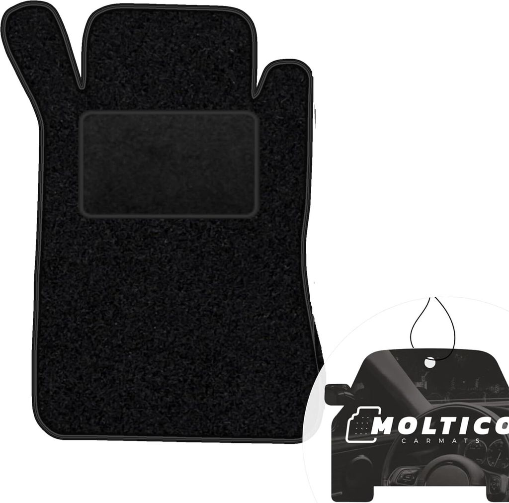 moto-MOLTICO Fahrer Fußmatte Auto Velours Fahrerseite Autoteppiche Schwarz Fahrermatte 1-teilig passend für Mercedes-Benz CLK W208 1997-2003