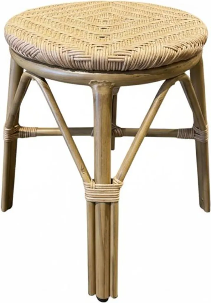 Tabouret bas d'extérieur MINI NATUREA en bois exotique style bohème