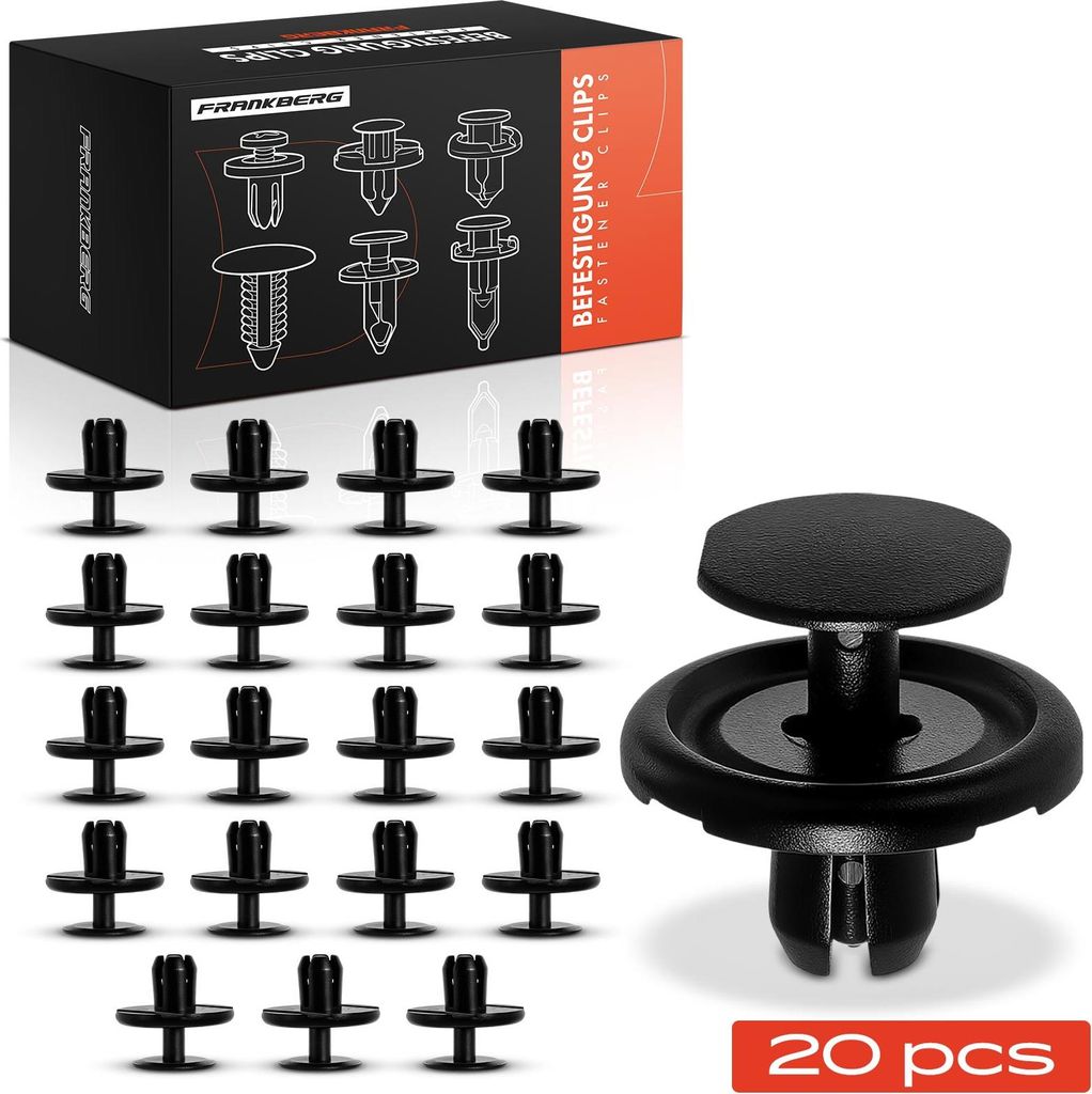Frankberg 20x Befestigungsclips Radhausschale für Toyota Auris Aygo Yaris Citroën C1 II