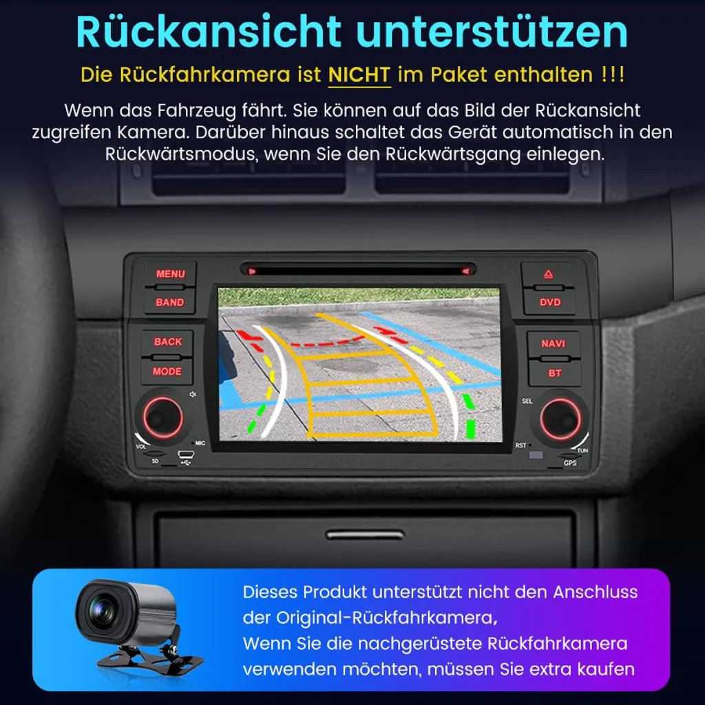 Ecran Tactile Android 10 GPS BMW E46 Bluetooth DAB+ Autoradio 4G 64GB - 10