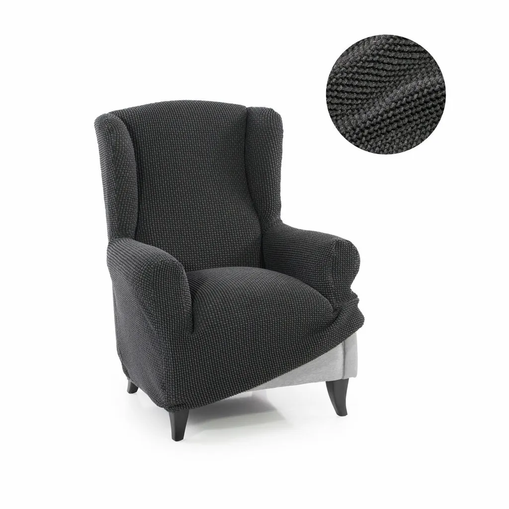 Copridivano 1 Posto Elastico SOFASKINS Grigio Scuro Resistente Lavabile - 2