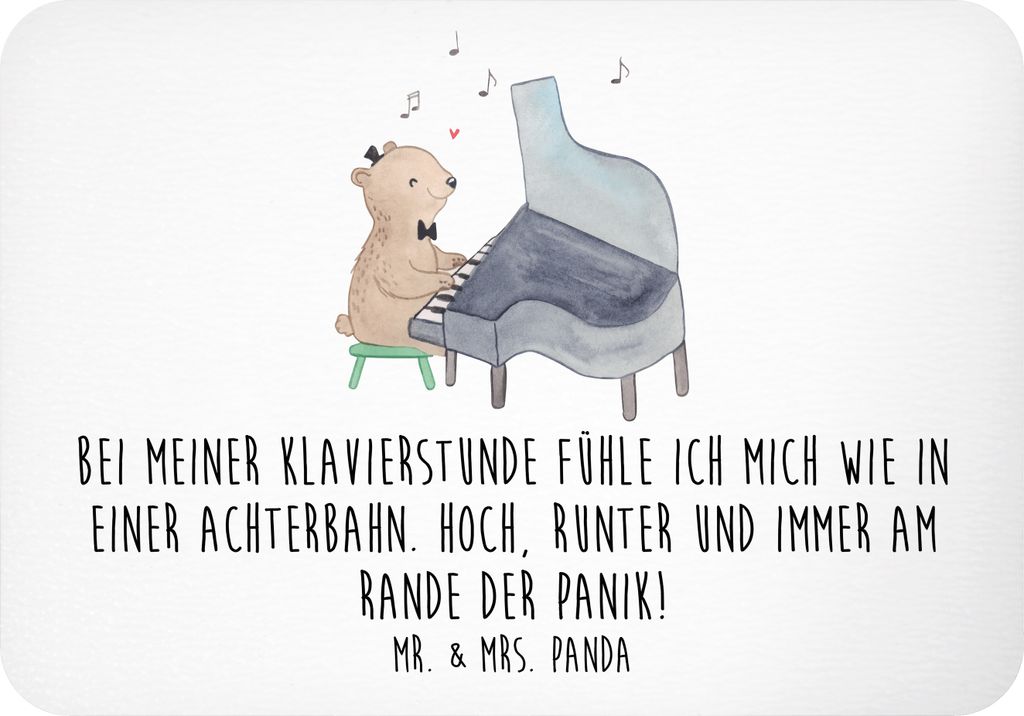 Mr. & Mrs. Panda magnet Klavier Achterbahn - Weiß - Geschenk, Pinnwandmagnet, Musikunterricht, Musik, Klangwelt, Kühlschrankmagnet, Instrument, w...