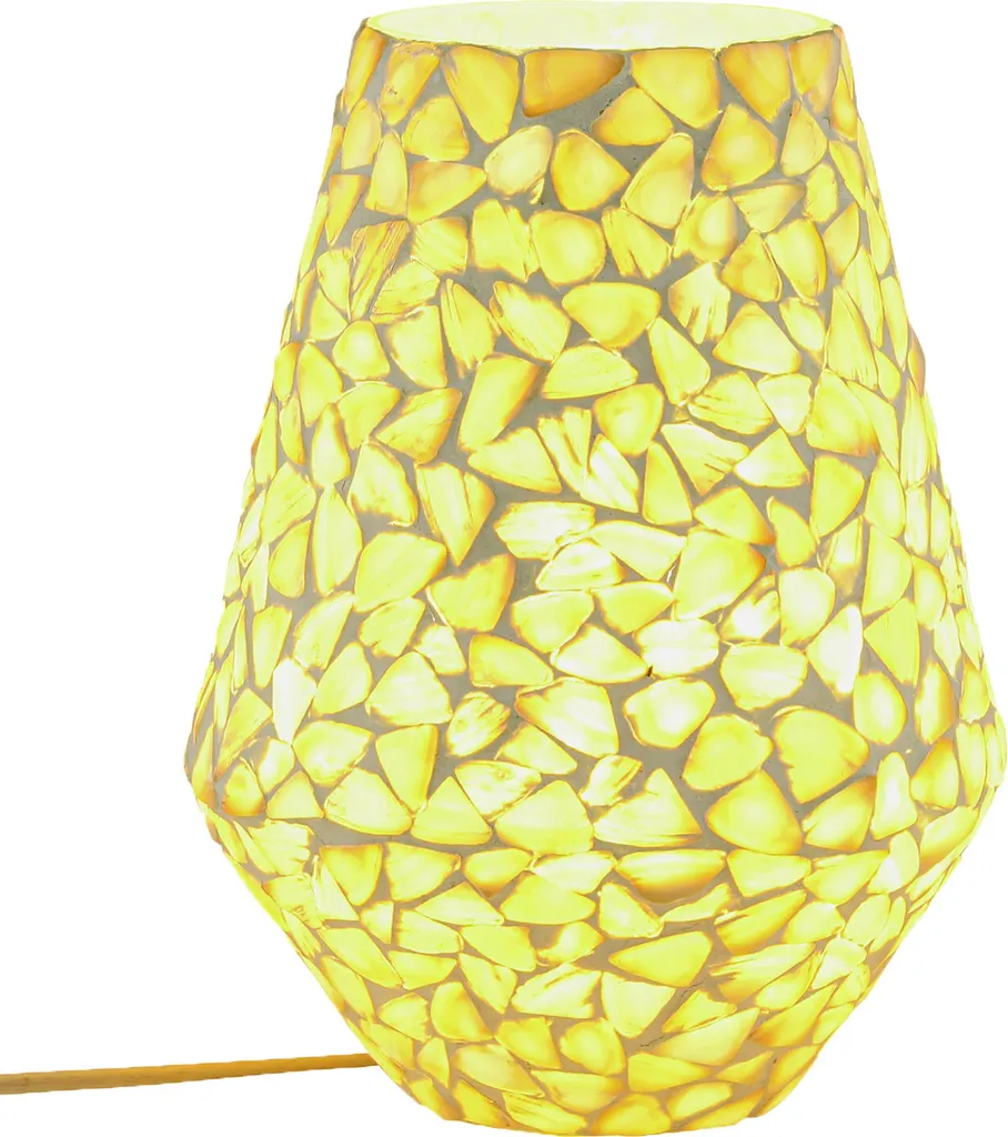 Lampe de Chevet Boho en Verre Mosaïque Luminaire Artisanal de 25cm