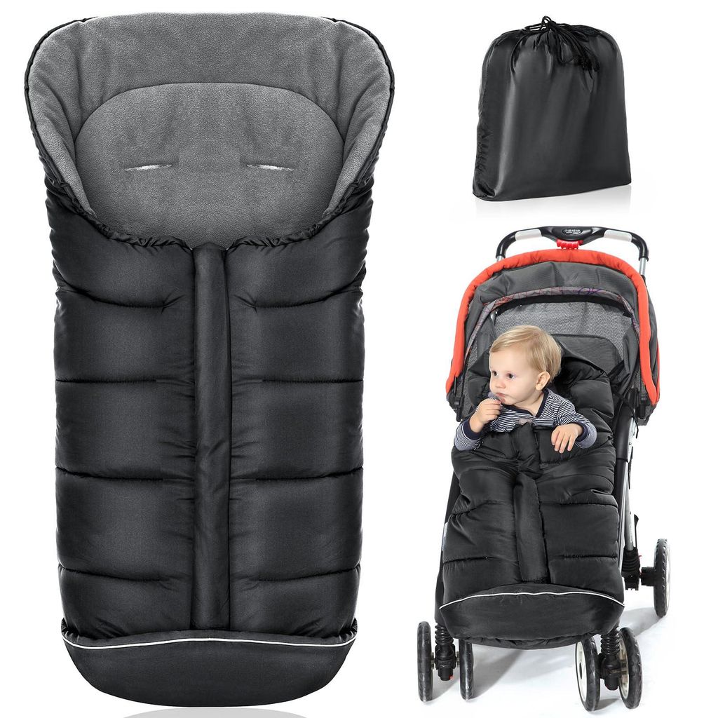 Fußsack Kinderwagen Winter, Fußsack Buggy Fusssack Kinderwagen Baby Winter mit Wamres Polar Fleece, Reißverschluss, Reflektorstreifen