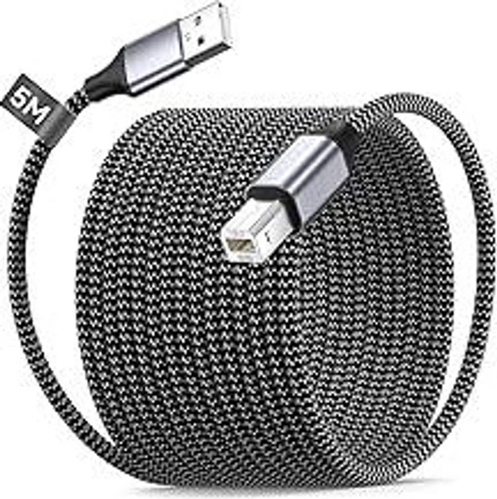 Cavo Stampante 5 Metri Economico e Resistente BLITEZZ USB 2.0 A-B