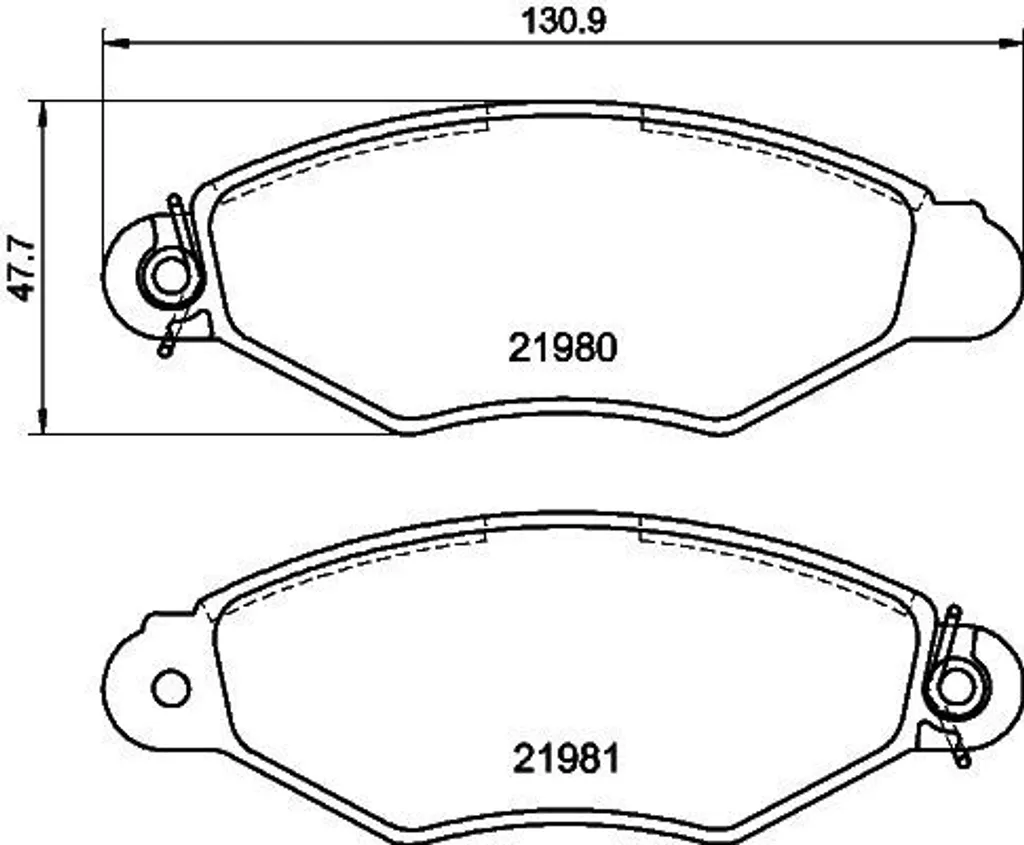 Plaquettes de frein HELLA 8DB 355 019-301 pour Kangoo KC et Kangoo FC