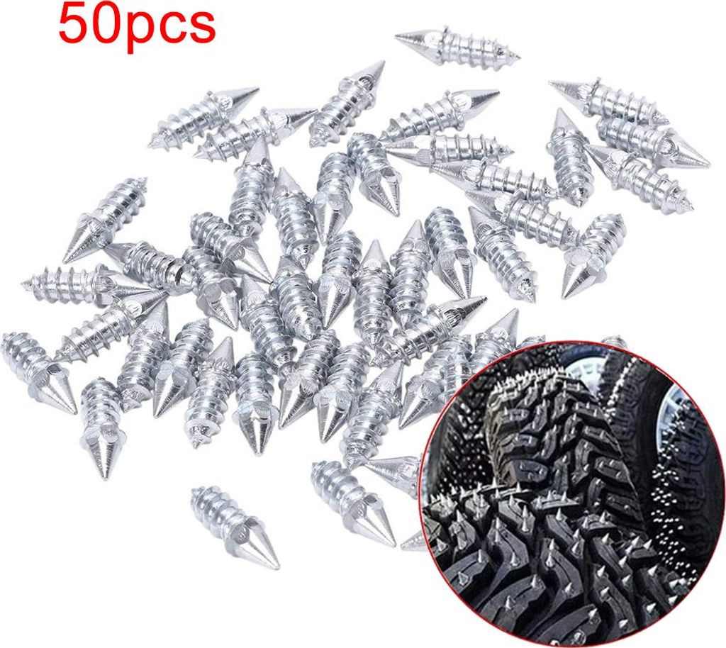 50 Stück Reifennieten Anti-Rutsch-Eis-Schnee-Spikes für Auto, Motorrad, Off-Road-Schraube, Rad, Anti-Rutsch-Spike
