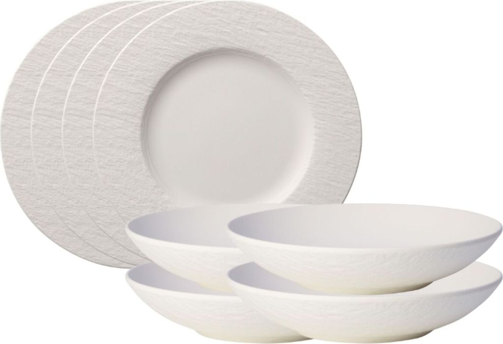 Villeroy & Boch Manufacture Rock blanc Tafelset 8tlg Produktbild 