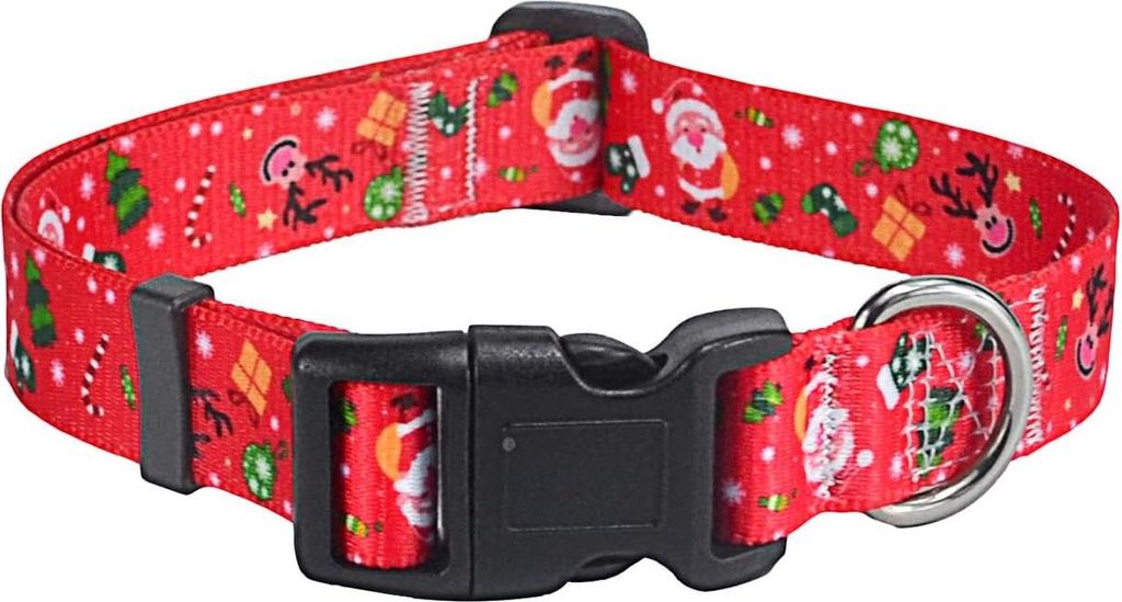 Weihnachten Hundehalsband, Verstellbares, Weich & Komfort Hunde Halsband fš¹r Kleine Mittlere Gro?e Hunde Welpen Katzen£šWeihnachten,S