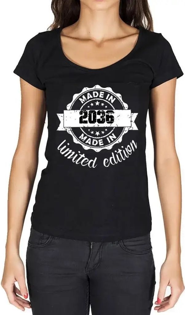 Damen Grafik T-Shirt Limitierte Auflage aus dem Jahr 2036 – Limited Edition 2036 – Öko-Verantwortlich Vintage Jahrgang Kurzarm Lustige Druck