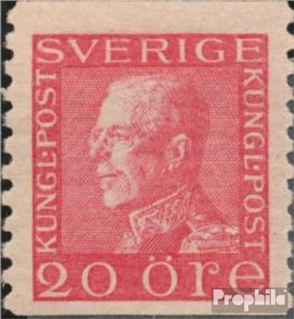 Briefmarken Schweden 1921 Mi 182I W A postfrisch Löwe, Posthorn, Gustav