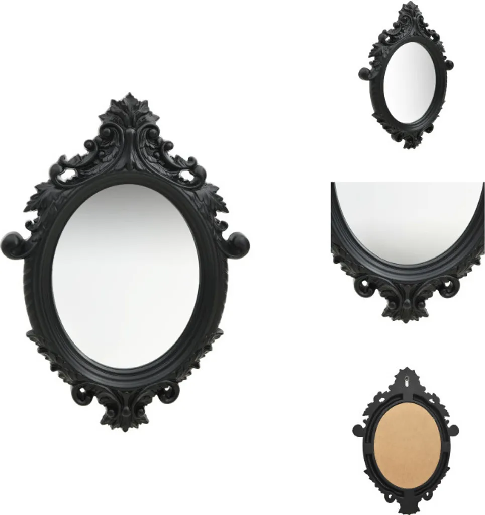 Specchio Nero vidaXL 56x76 cm Stile Antico - Offerta Arredo Casa