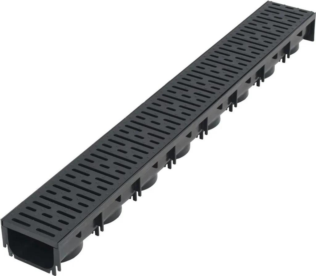vidaXL Canali di drenaggio 3 pz. Plastica 3 m