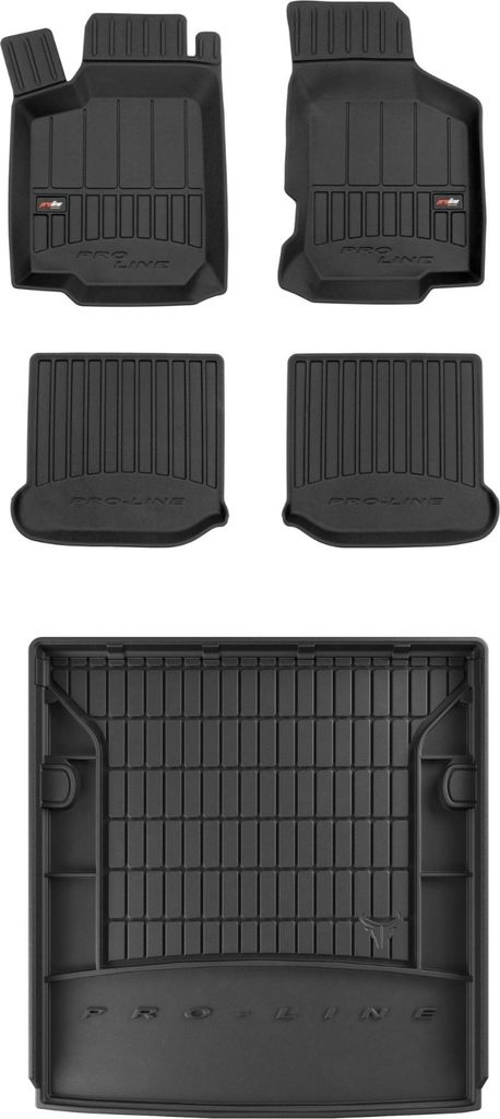 FROGUM Gummimatten Auto Fußmatten + Kofferraummatte für Skoda Octavia I 1996-2010