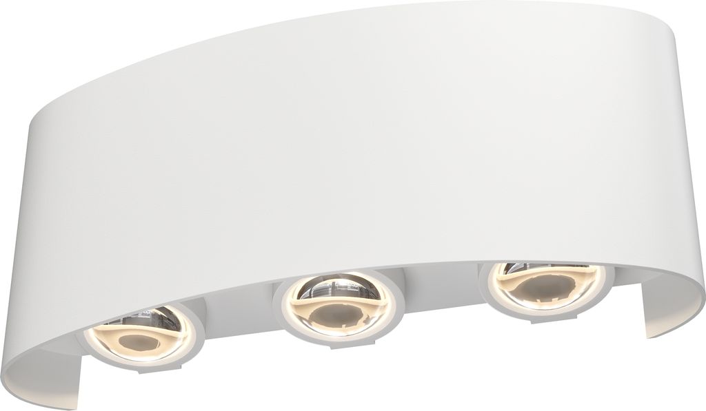 Maytoni Strato Wandleuchte außen O417WL-L6W3K LED MODUL, Weiß, aus Metall, 3000K, 594lm