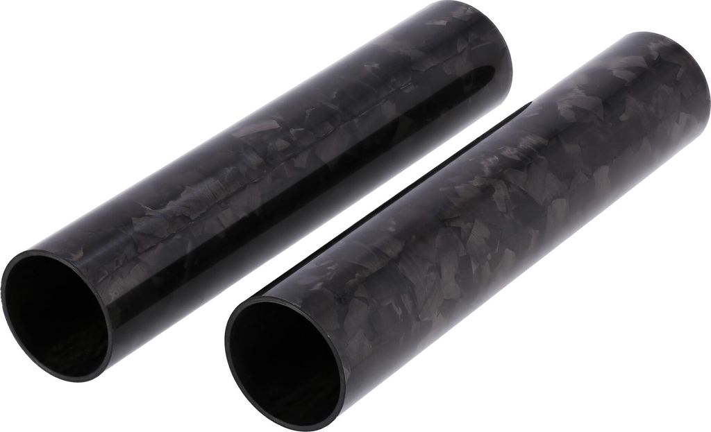 Set: 2x Cover für Telegabelholme, 165mm, Forged-Carbon - Schwarz