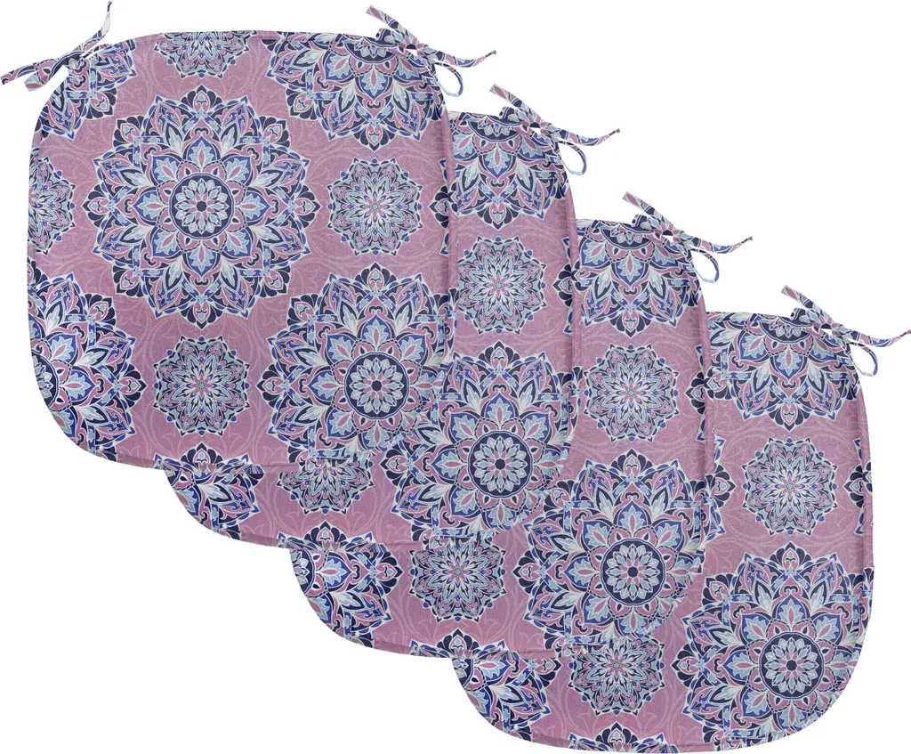 Coussin décoratif imperméable mandala lot de 4 avec sangles pour cuisine