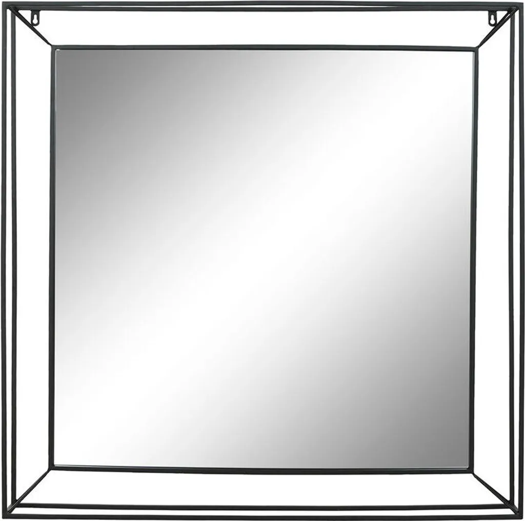 Miroir Mural Noir 90x90 cm - Solution Déco pour Murs Vides et Sombres
