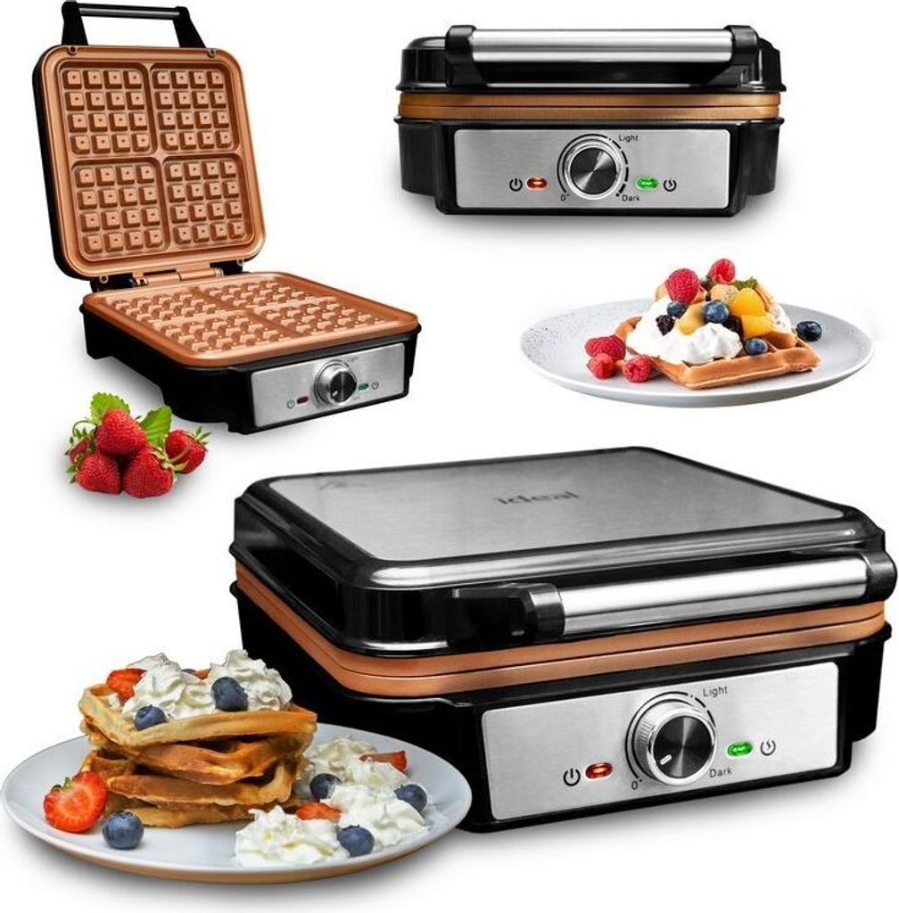Eldom Solidna Gofrownica 4 Duże Gofry Super Moc 2000W Zdjęcie produktu 