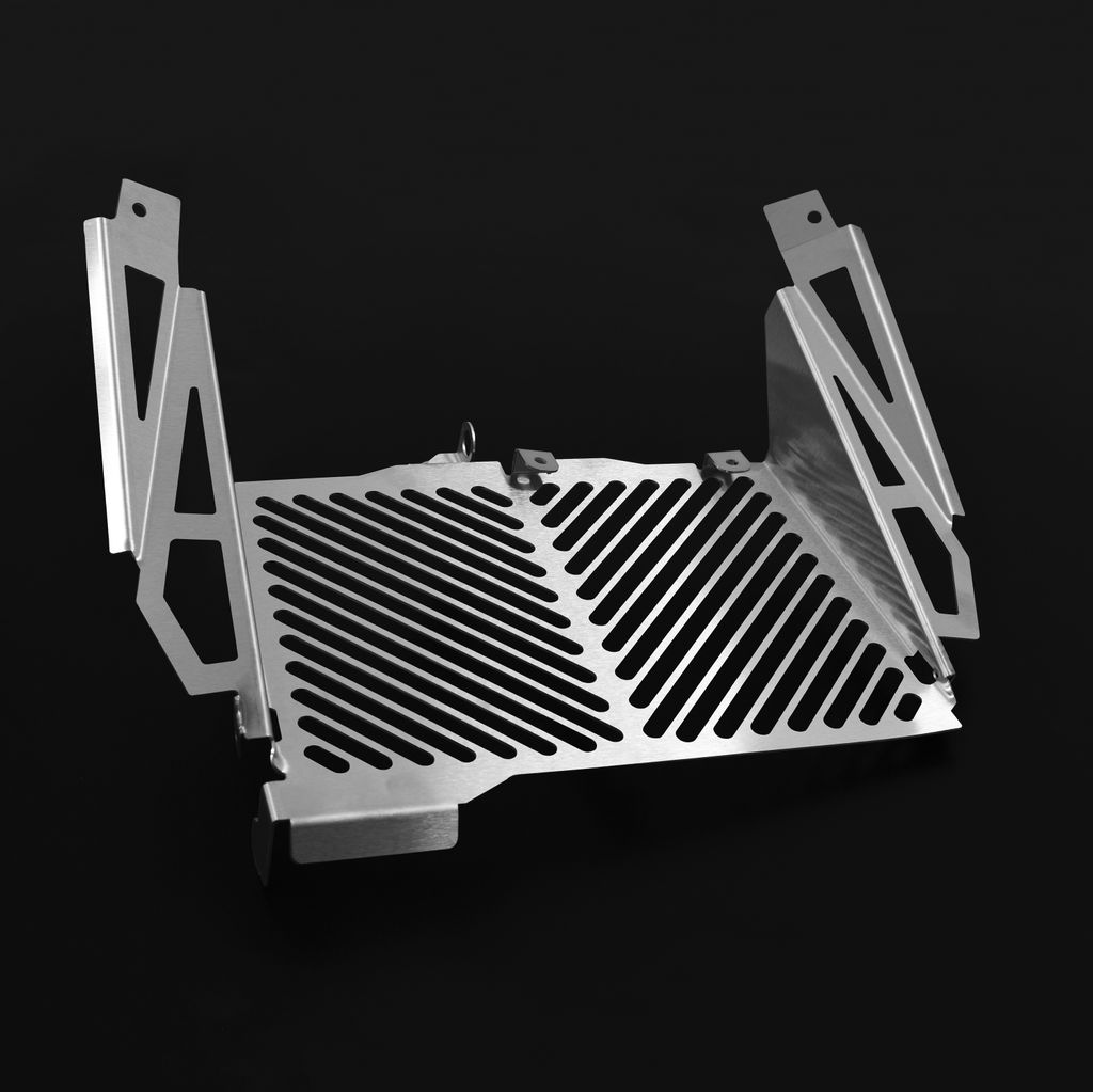 ZIEGER Kühlerabdeckung kompatibel mit Yamaha Ténéré 700 World Raid Logo silber