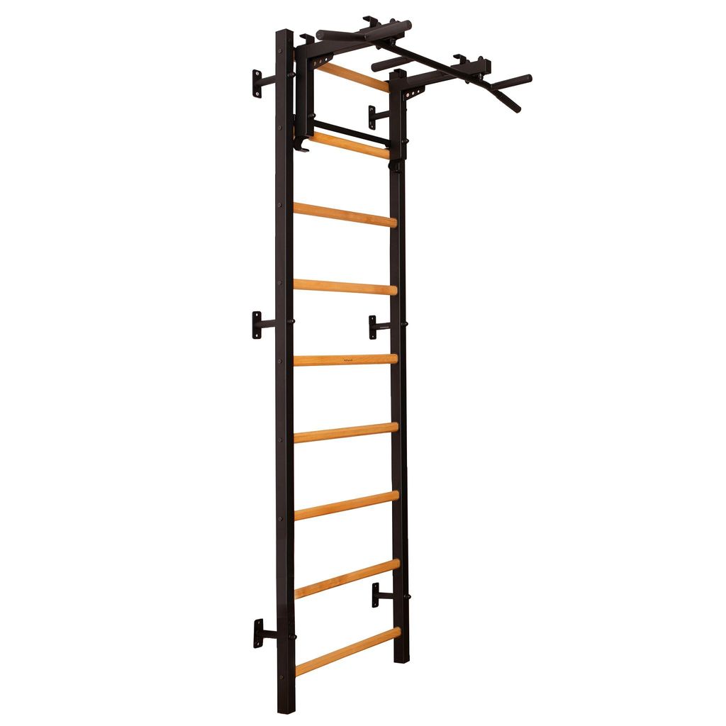 BenchK Sprossenwand "731", mit Klimmzugstange, 731B, Schwarz