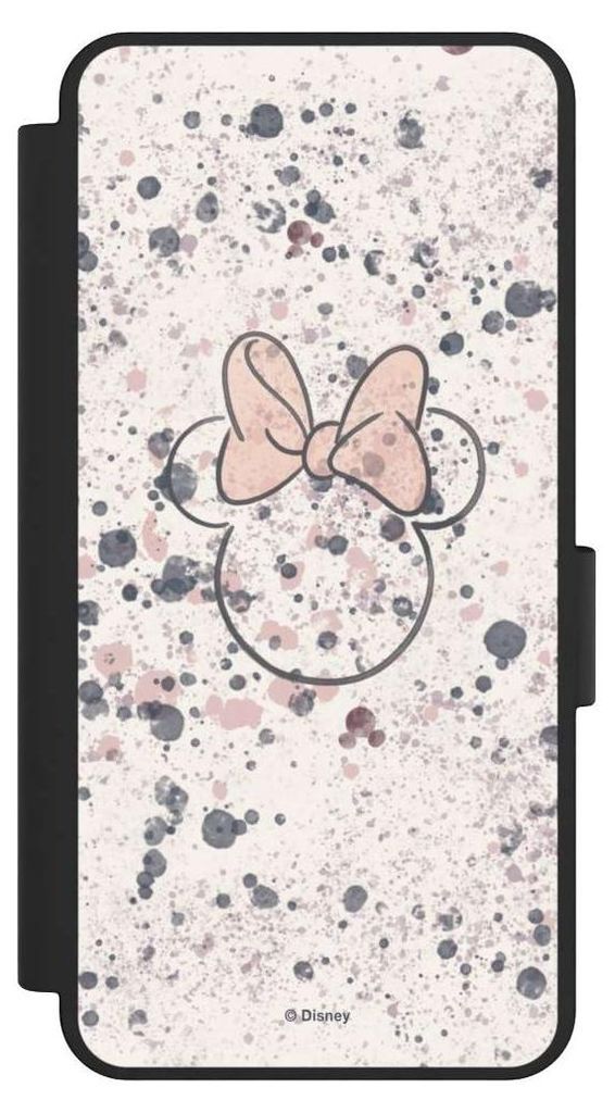NIVOCASE Klapphülle für Samsung Galaxy S25 Edge Handyhülle aus Kunst Leder NIVOflip schwarz Disney Minnie Mouse Wasserfarbe