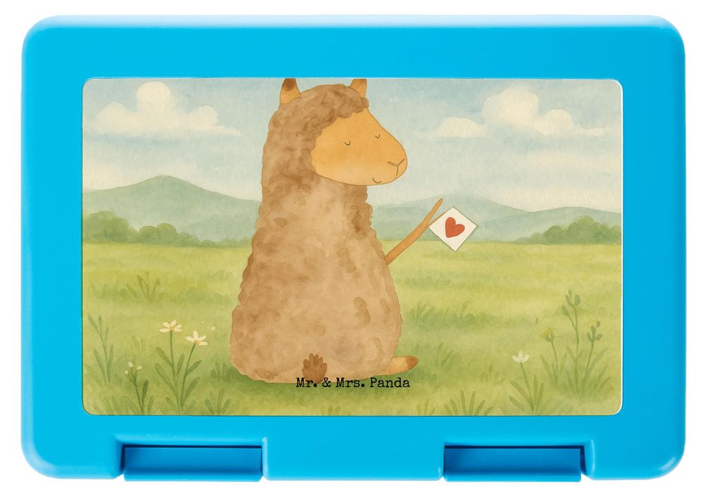 Mr. & Mrs. Panda Meal Prep Box Alpaka Fahne Design - Weiß - Geschenk, Lama, Essensbox, Lunchbox, Vorratsbehälter, Bentobox, Alpakas, Snackbox, La...