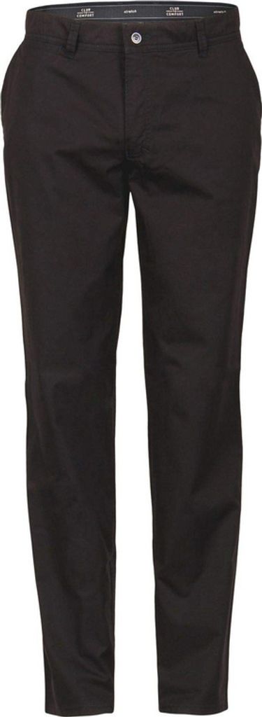 Club of Comfort Herren Hose GARVEY schwarz Regular Fit Komfortbund Stretch Pima Baumwolle