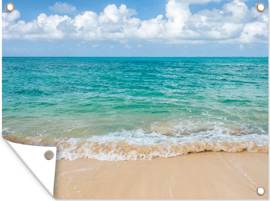 MuchoWow 80x60 cm Outdoor-Poster Gartendeko Sichtschutz Garten Poster für den Garten Strand - Meer - Sommer - Reisen