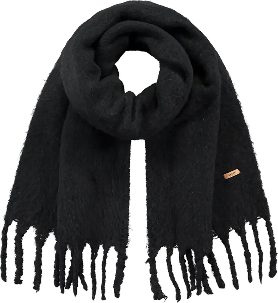 BARTS Fyone écharpe noir ultra douce et chaude - Maille tricotée main