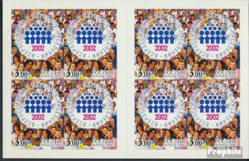 Briefmarken Russland 2002 Mi MH10 (kompl.Ausg.) postfrisch Volkszählung
