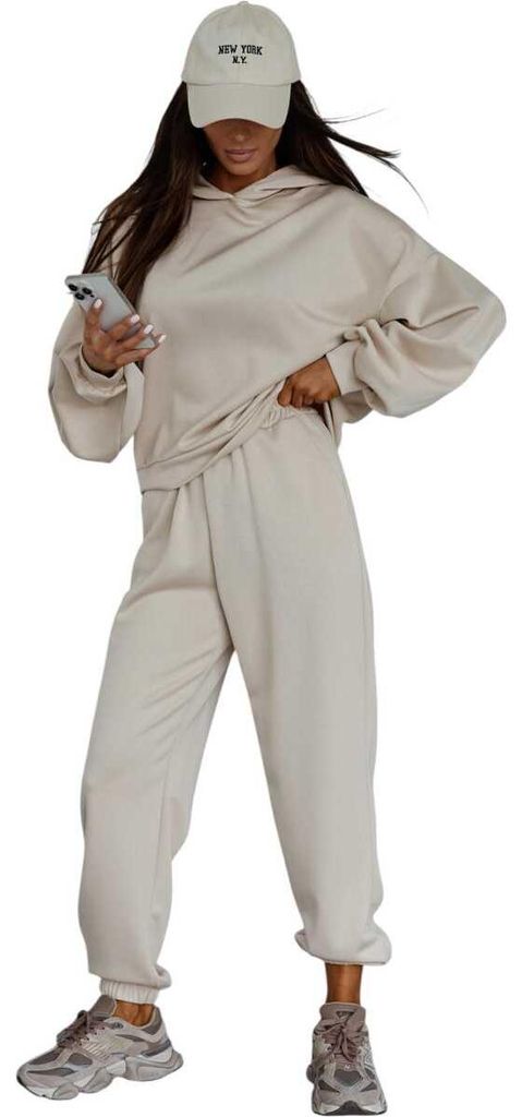 Jogginganzug Damen Trainingsset OVERSIZE – Hoodie & Produktbild 