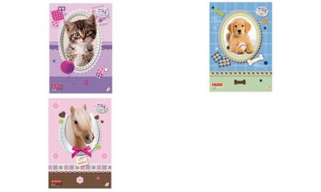 blocchetto da colorare herlitz Pretty Pets DIN A4, 70 g/m², Immagine del prodotto 