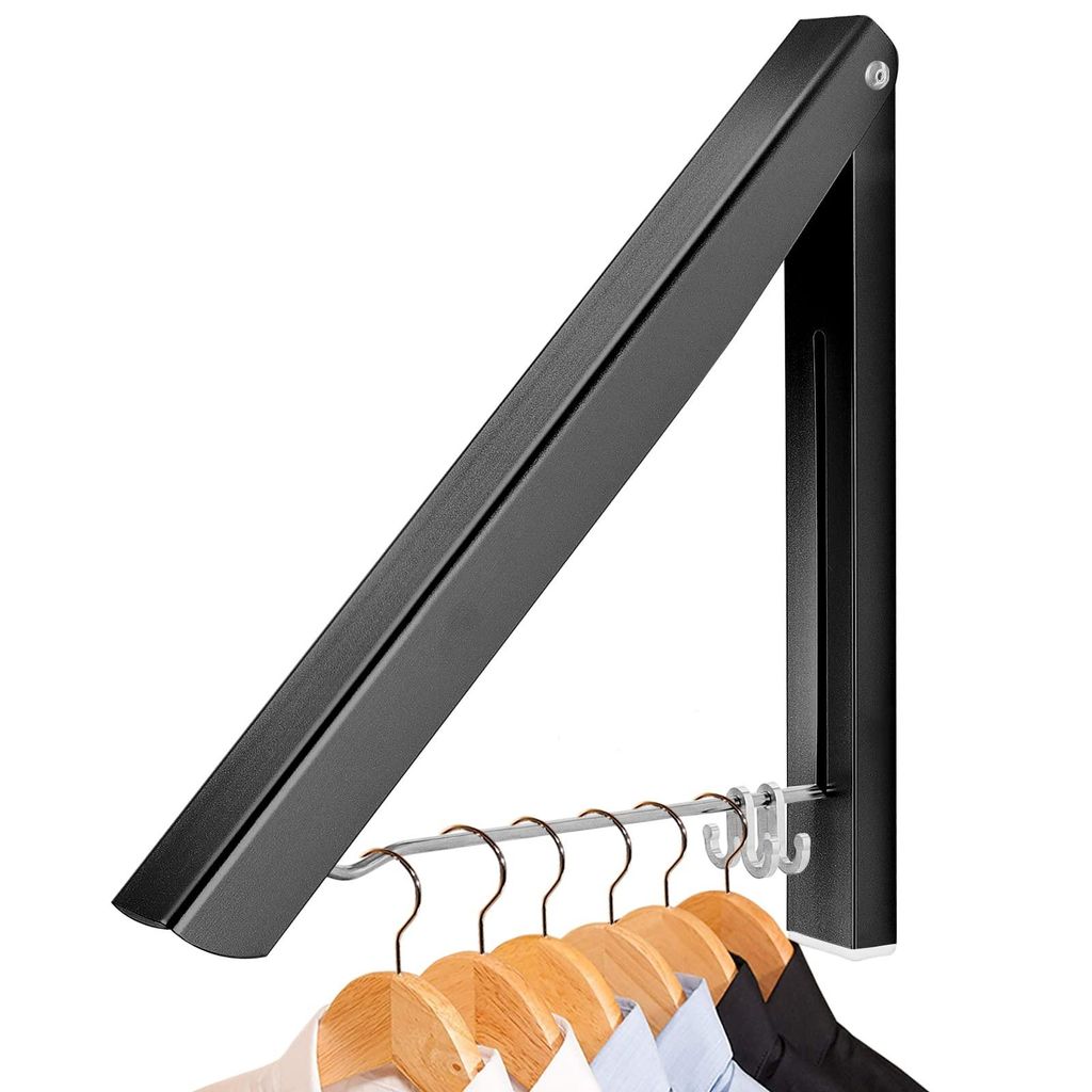 Kleiderhaken Wand Klappbar, Aluminium Kleiderbügel Kleiderlüfter Wandgarderobe Kleiderständer Haken Halter für Schlafzimmer, Badezimmer, Balkon