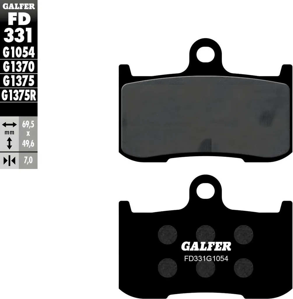 Plaquettes de frein Galfer FD331G1054 semi-métalliques haute endurance